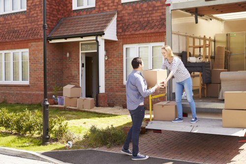 Removal Van Putney van with reusable furniture and sorted recycling items