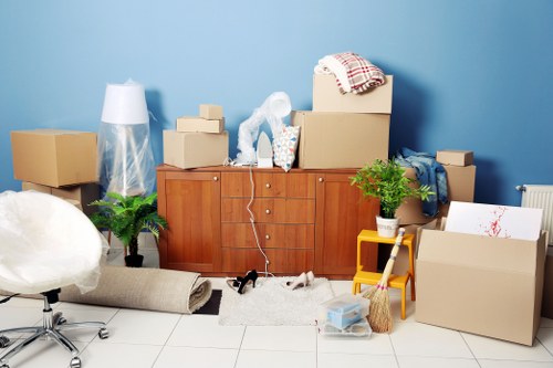 Household items loaded into a removal van in Putney