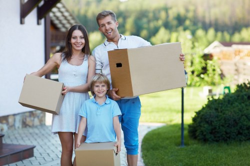 Moving boxes and furniture for a Putney flat move