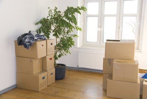 Removal van parked ready for a safe and organised house move