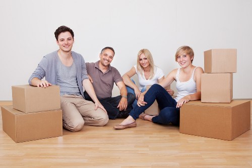 Charity donation collection of reusable household goods during a move