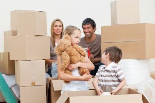 Professional removal van service handling belongings in Putney